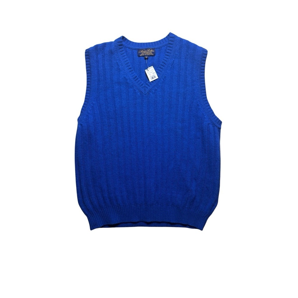 Vintage Brooks Brothers 100% Lambswool V-Neck Pullover Knit Sweater Vest NWT